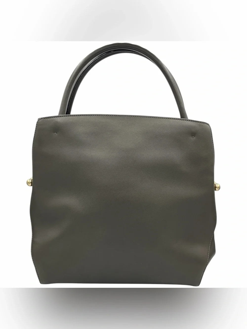 Christian Dior Bar Tote Bag in Smooth Gray Calfskin Leather